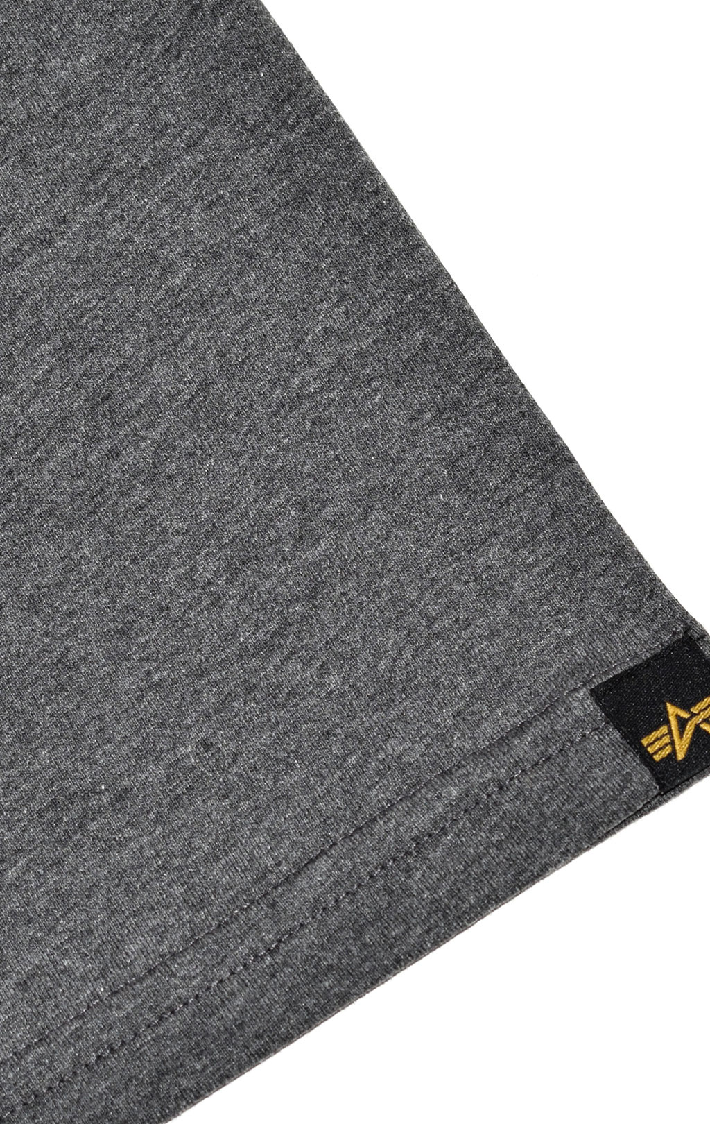 Футболка ALPHA INDUSTRIES BASIC T SMALL LOGO charcoal heather/white 