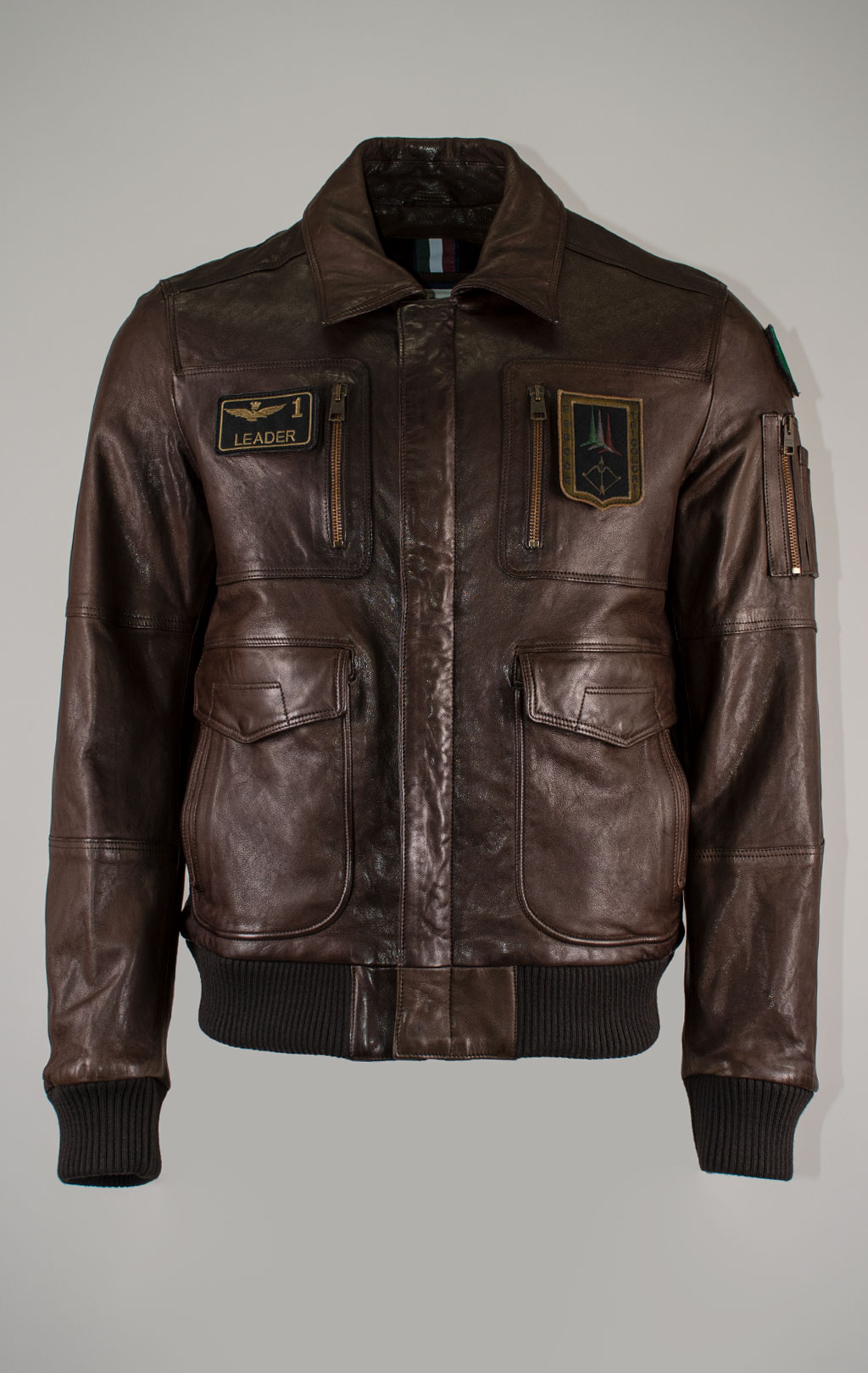 Куртка-пилот AERONAUTICA MILITARE кожа FW 25/26/IT marrone (PN 0846) 