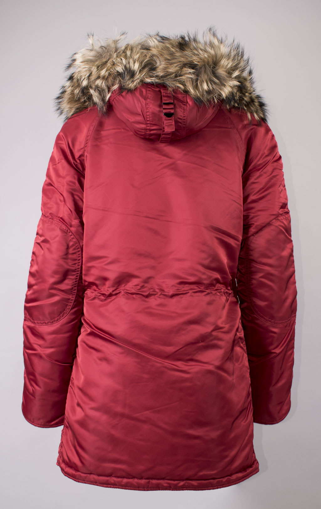 Женская аляска ALPHA INDUSTRIES CLASSIC N-3B original fit натур. мех FW 21 m commander red 