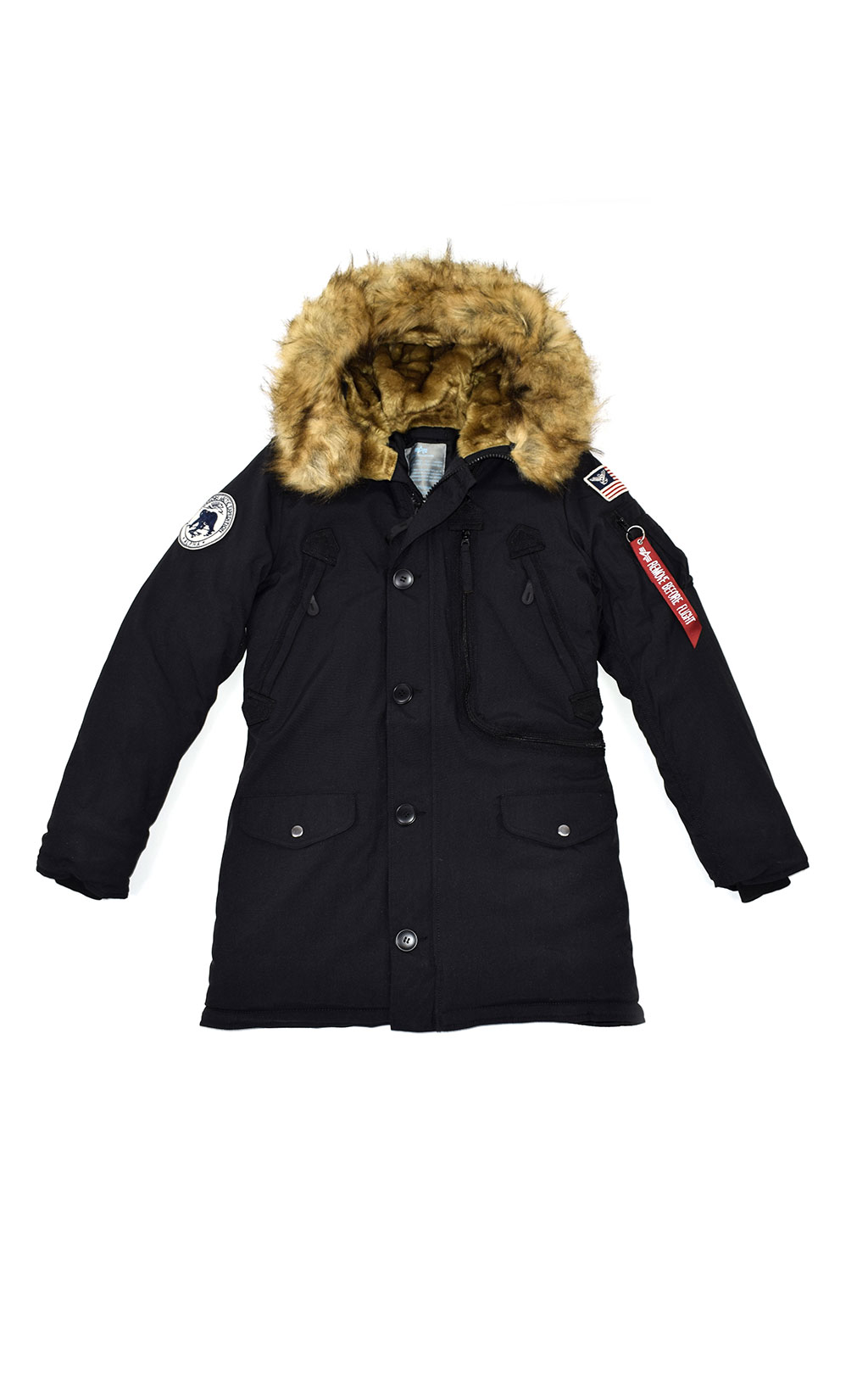 Женская аляска ALPHA INDUSTRIES POLAR black 