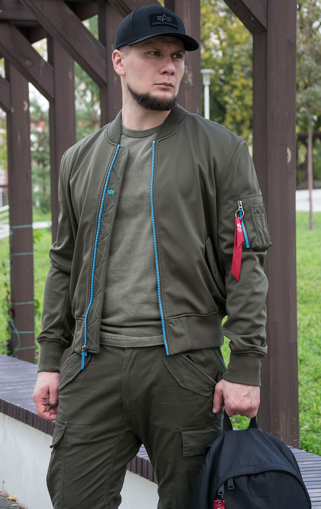 Ветровка ALPHA INDUSTRIES big size MA-1 Soft Shell olive 