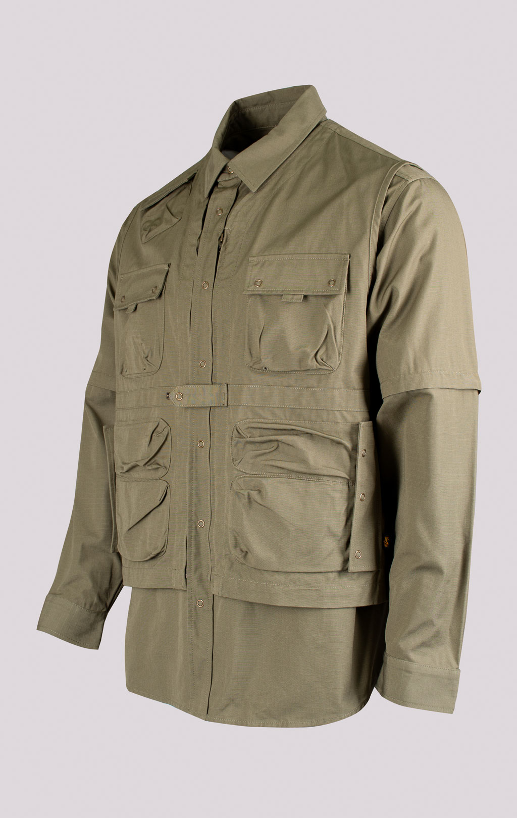 Ветровка трансформер ALPHA INDUSTRIES C-1 MOD SHIRT JACKET SS 24 m OG-107 green 