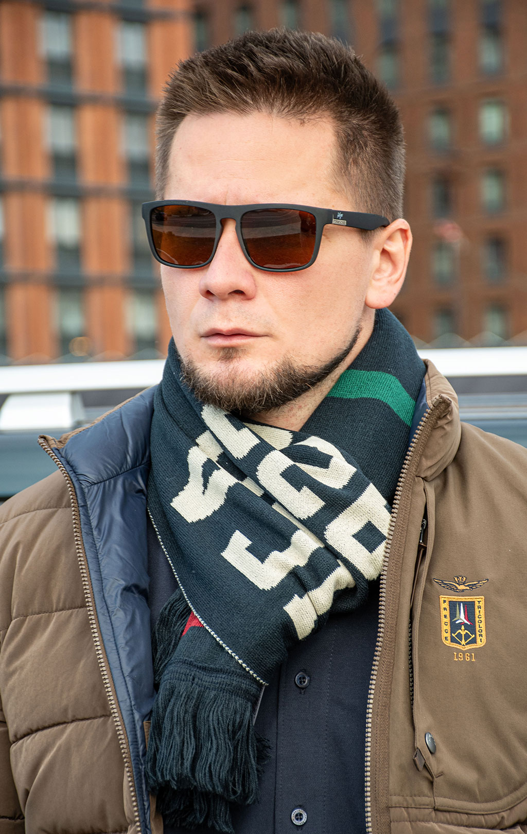 Шарф AERONAUTICA MILITARE FW 26/27/CN sky captain/oatmeal/olivine (SH 1177) 