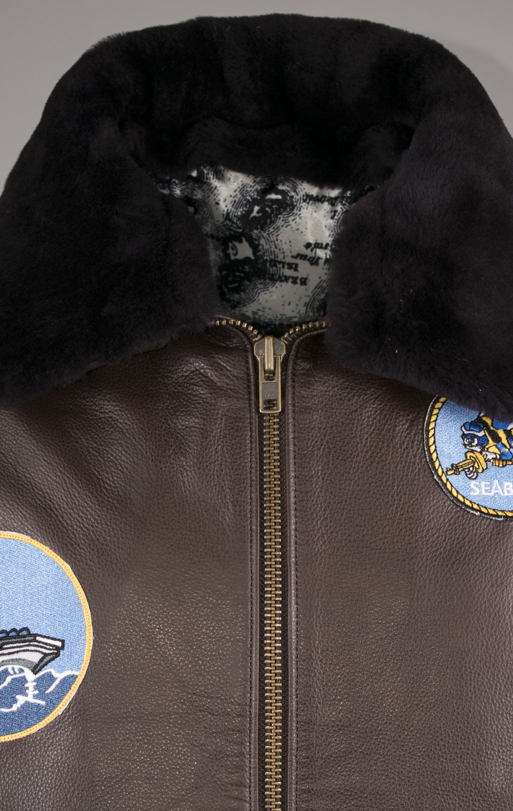 Куртка-пилот KODZIC G-1 кожа с нашивками MH brown 