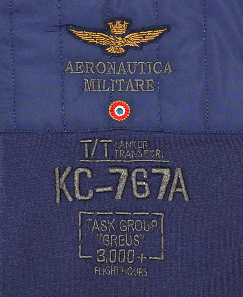 Толстовка-бомбер AERONAUTICA MILITARE blue/blue (AF 219) 