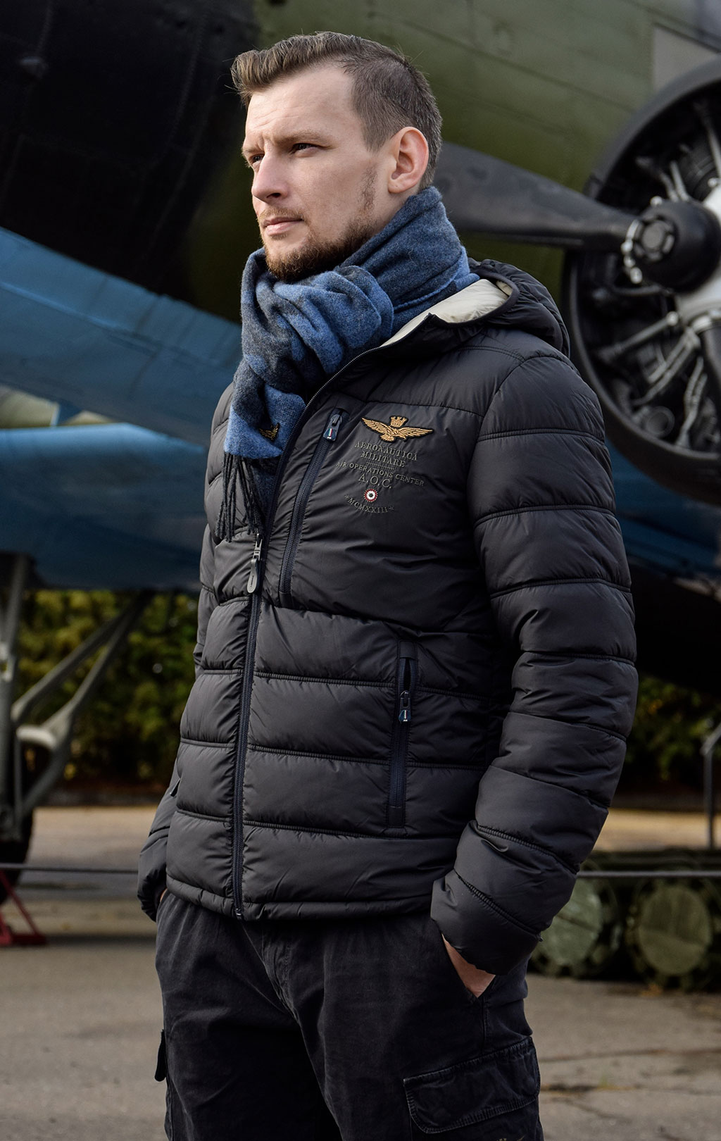 Куртка-пуховик AERONAUTICA MILITARE FW 19/20 jet black (AB 1686) 