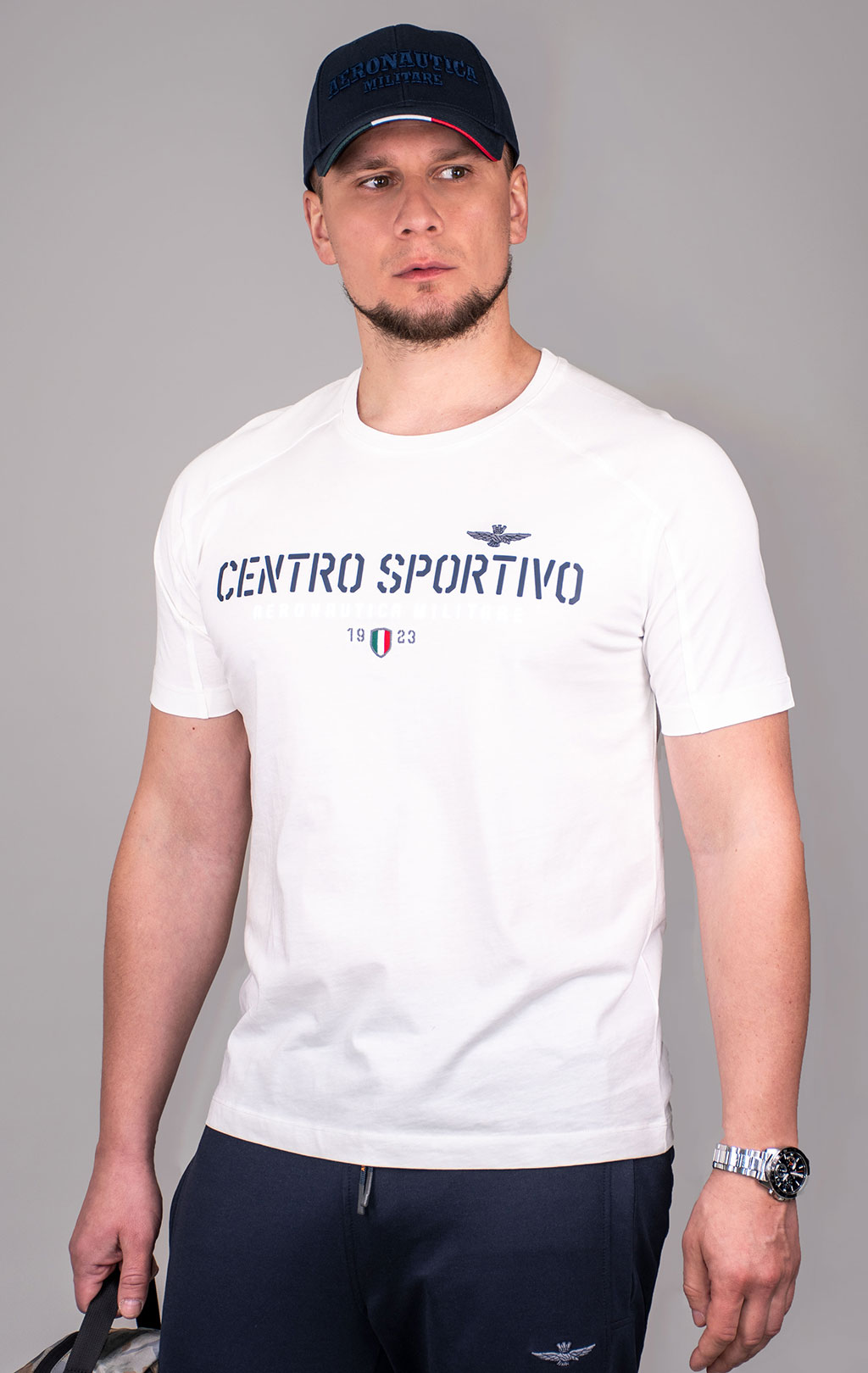 Футболка AERONAUTICA MILITARE SS 24/TR off white (TS 2207) 