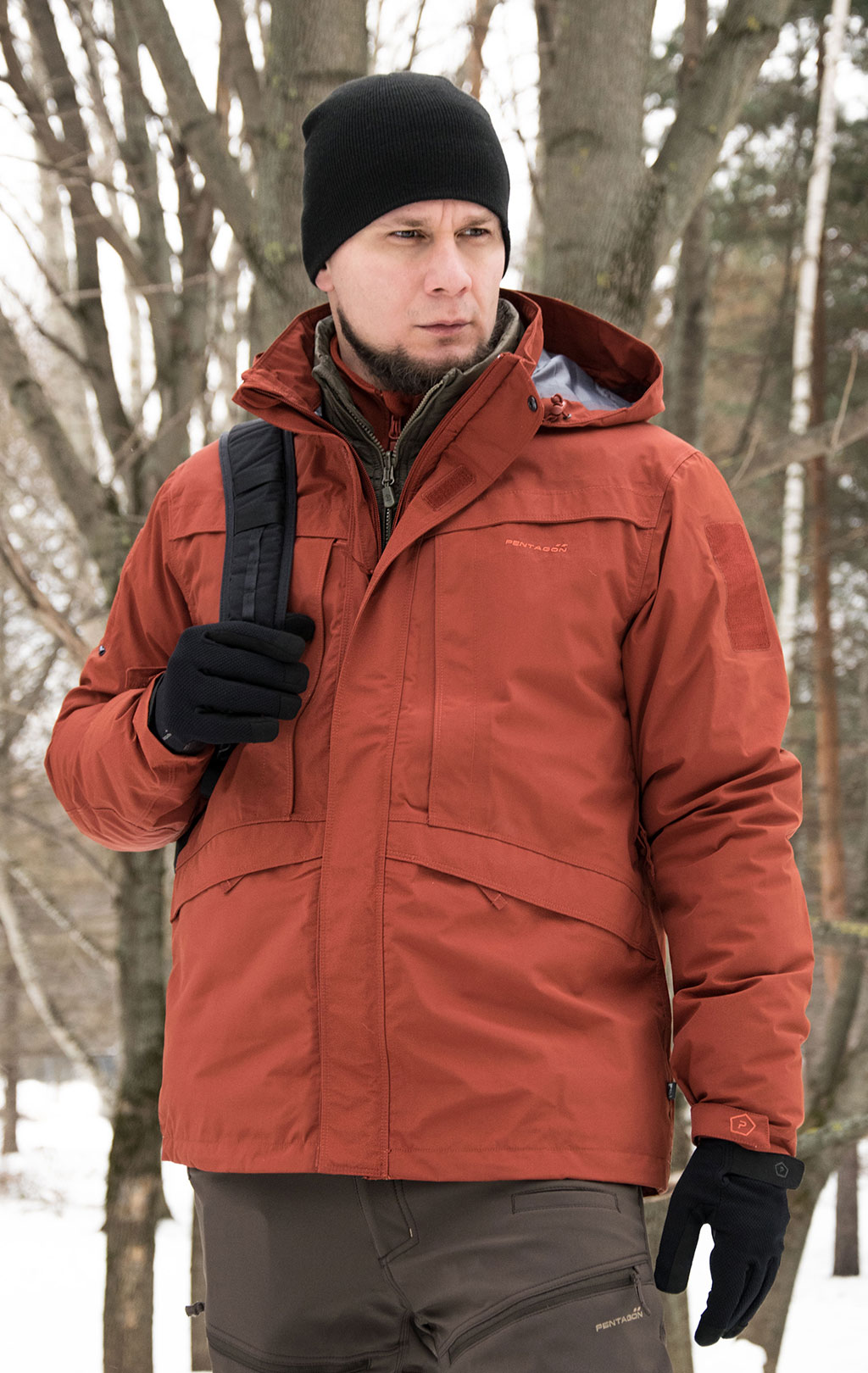 Куртка тактическая Pentagon мембрана HURRICANE MJC® SYSTEM maroon red 07104 