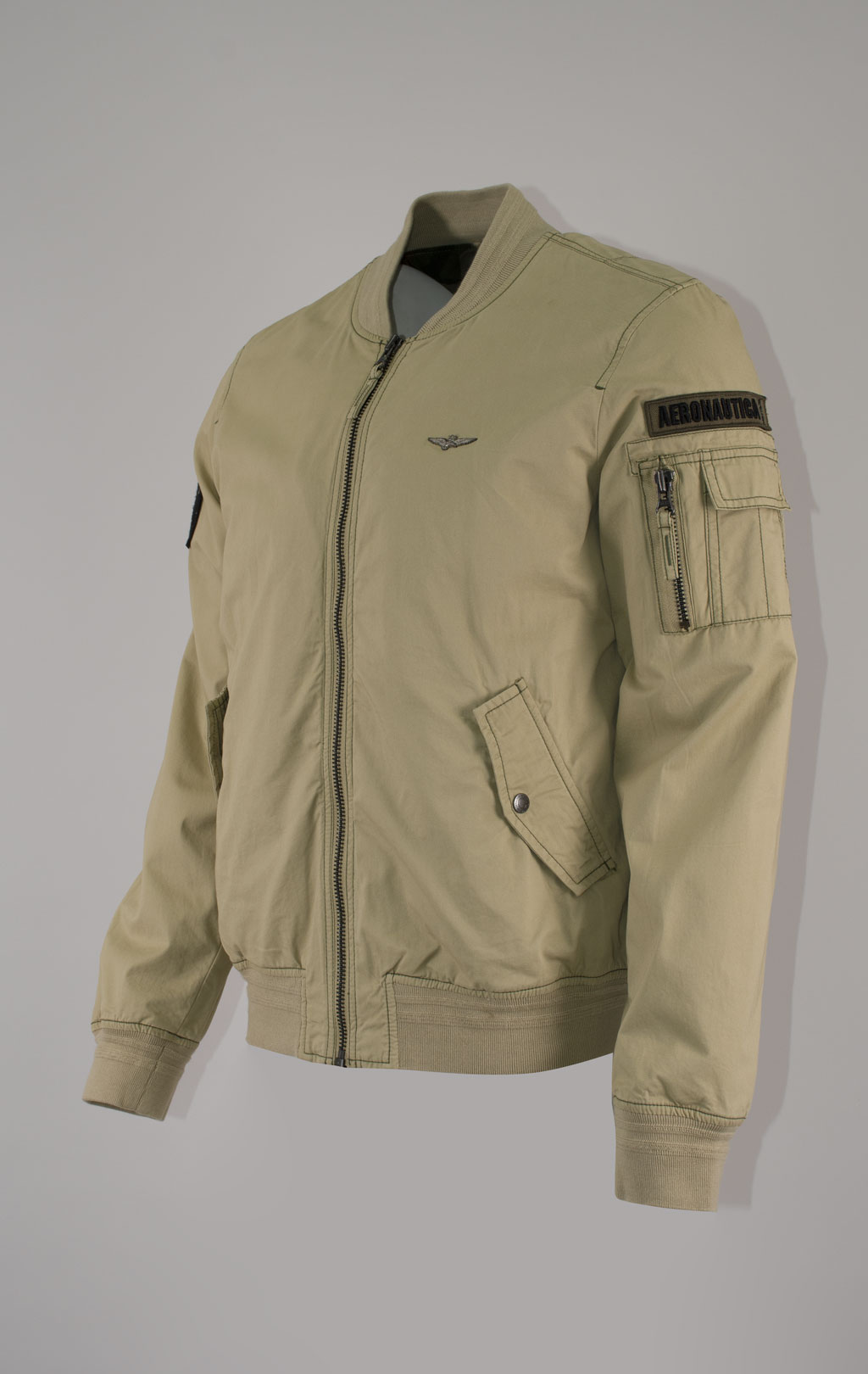 Ветровка-бомбер AERONAUTICA MILITARE SS 25 m/IN antelope beige (AB 2216) 