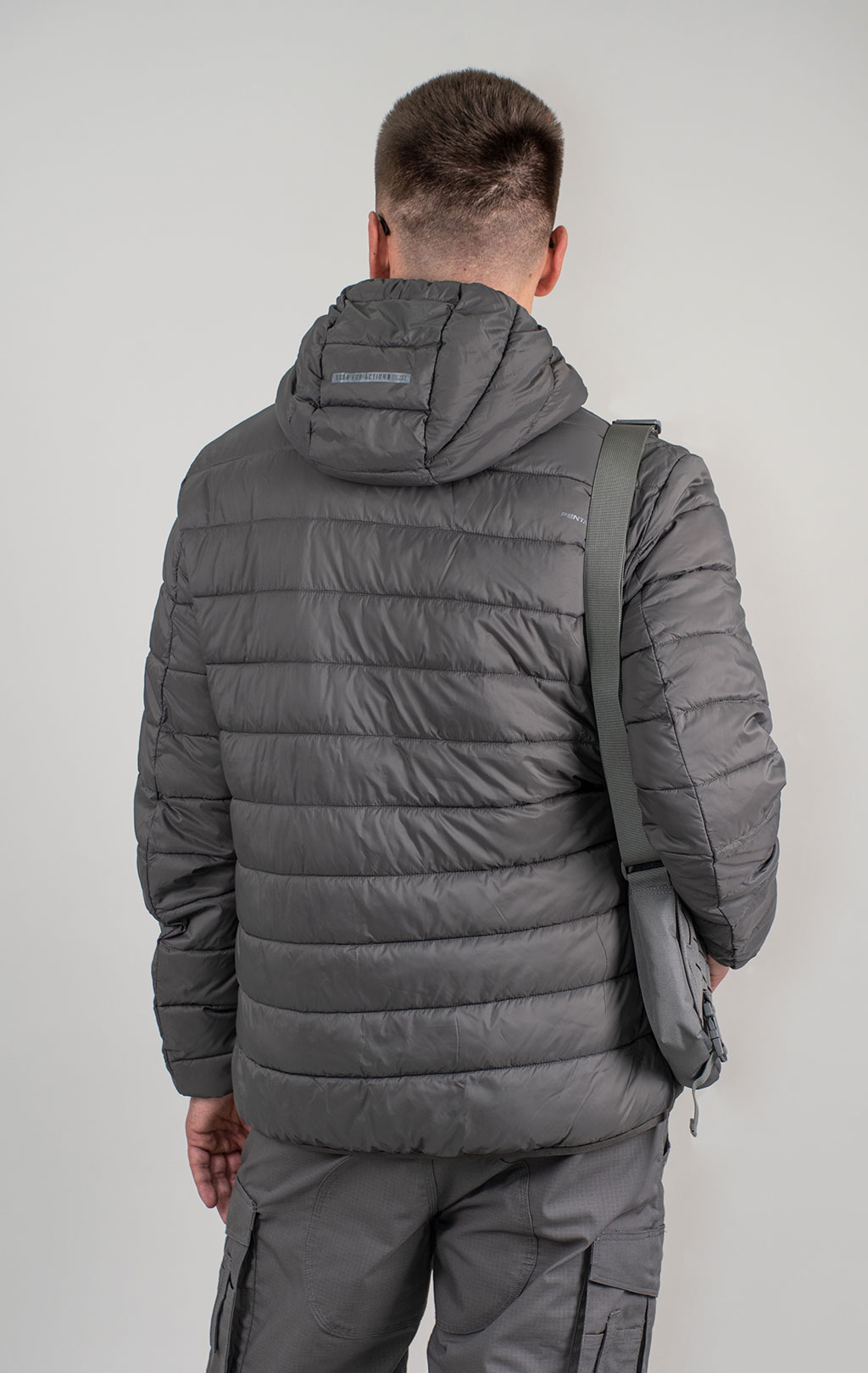 Куртка тактическая Pentagon AURORA hood jacket утеплённая с капюшоном grey cinder 17 08048 