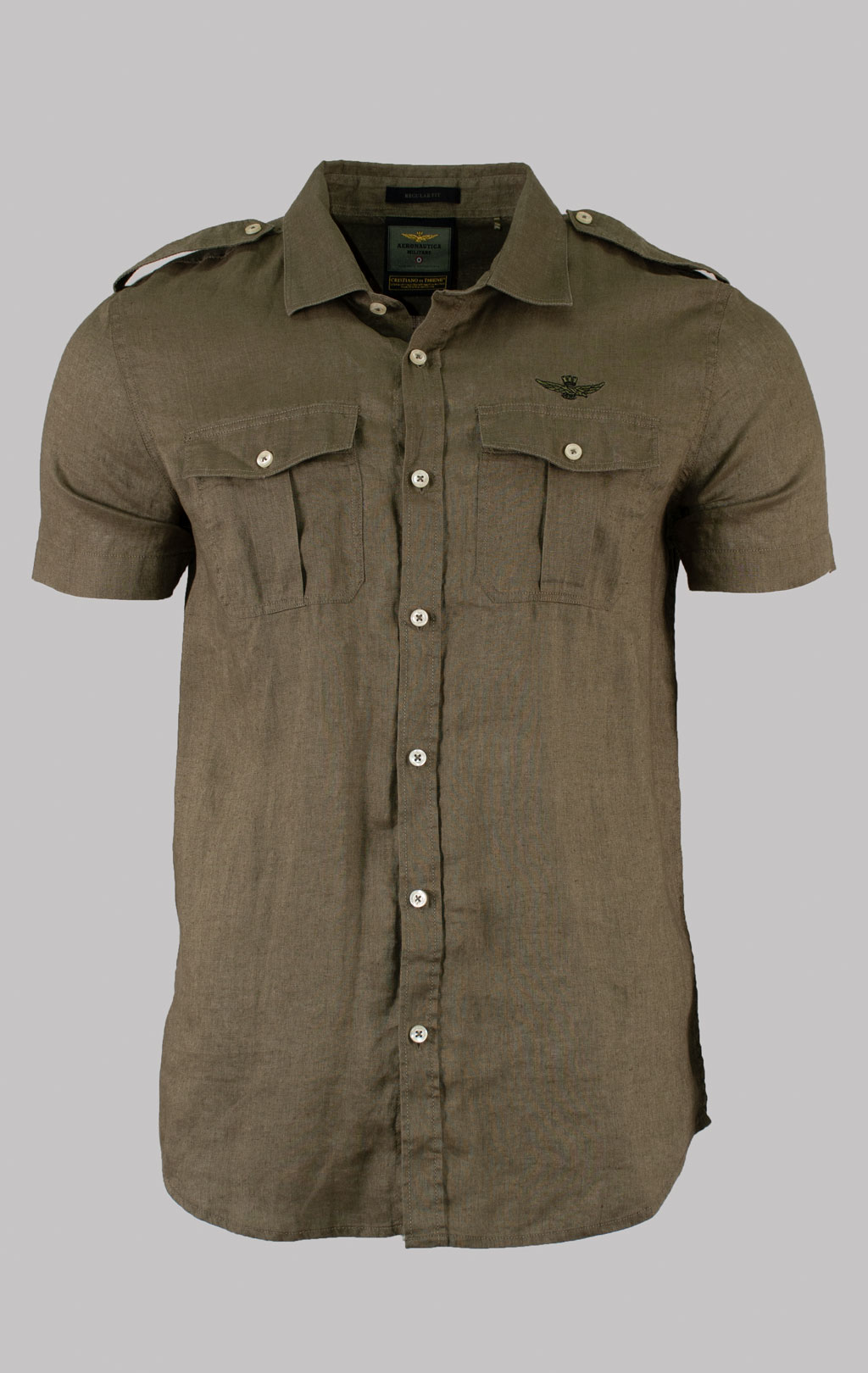 Рубашка AERONAUTICA MILITARE короткий рукав/SS 25 m/BD military olive (CA 1278) 
