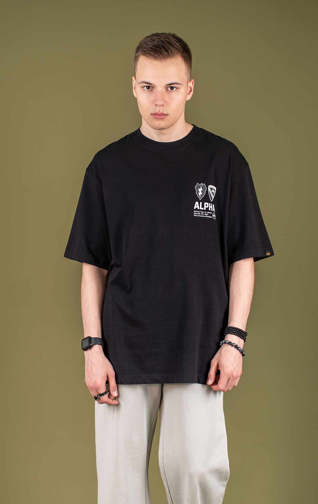 Футболка ALPHA INDUSTRIES UNFRM AIR CAVALRY TEE SS 25 m black 