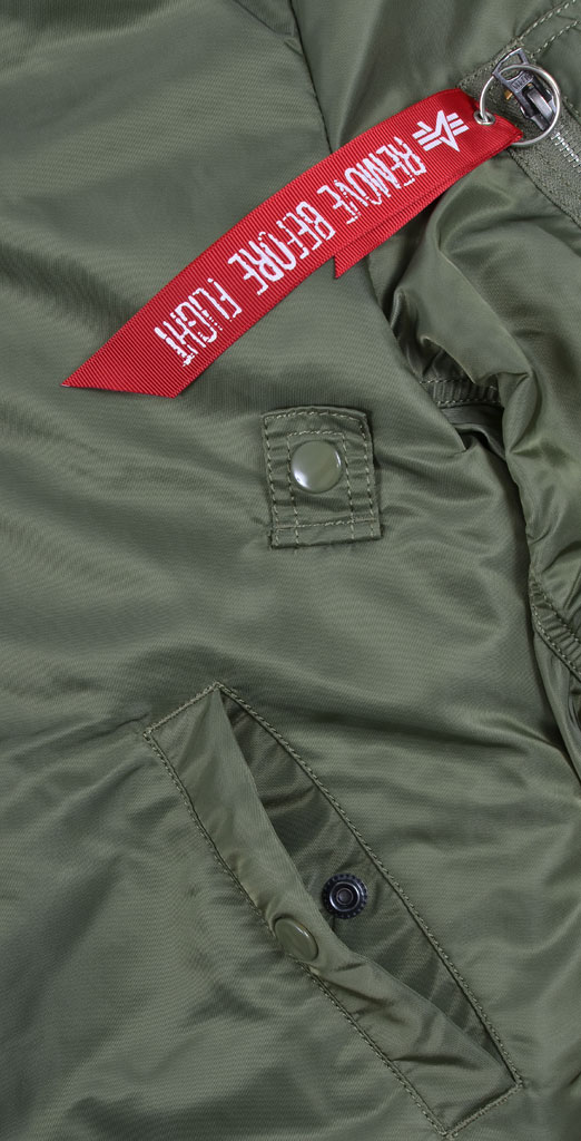 Куртка-пилот ALPHA INDUSTRIES SLIM FIT B-15 sage green 