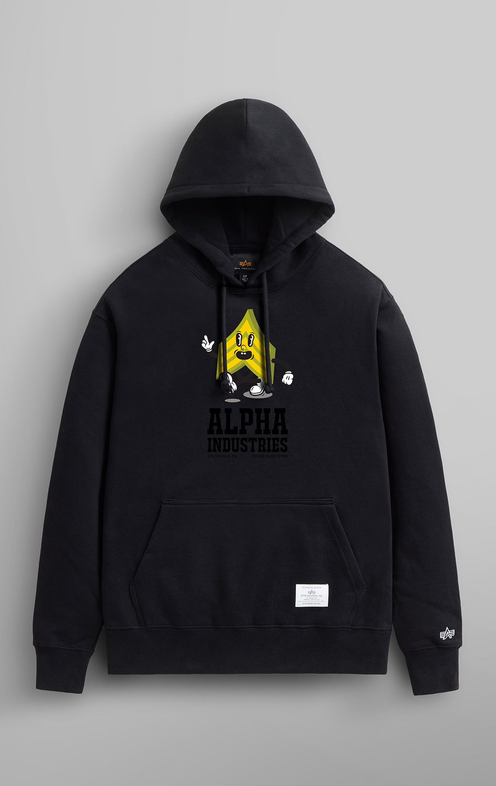 Толстовка ALPHA INDUSTRIES ALPHA BADGE HOODIE SS 24 m black 