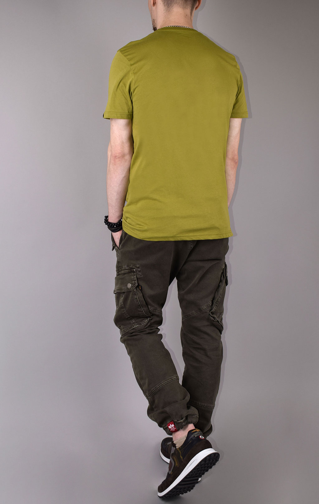 Футболка ALPHA INDUSTRIES BASIC T big size khaki green 