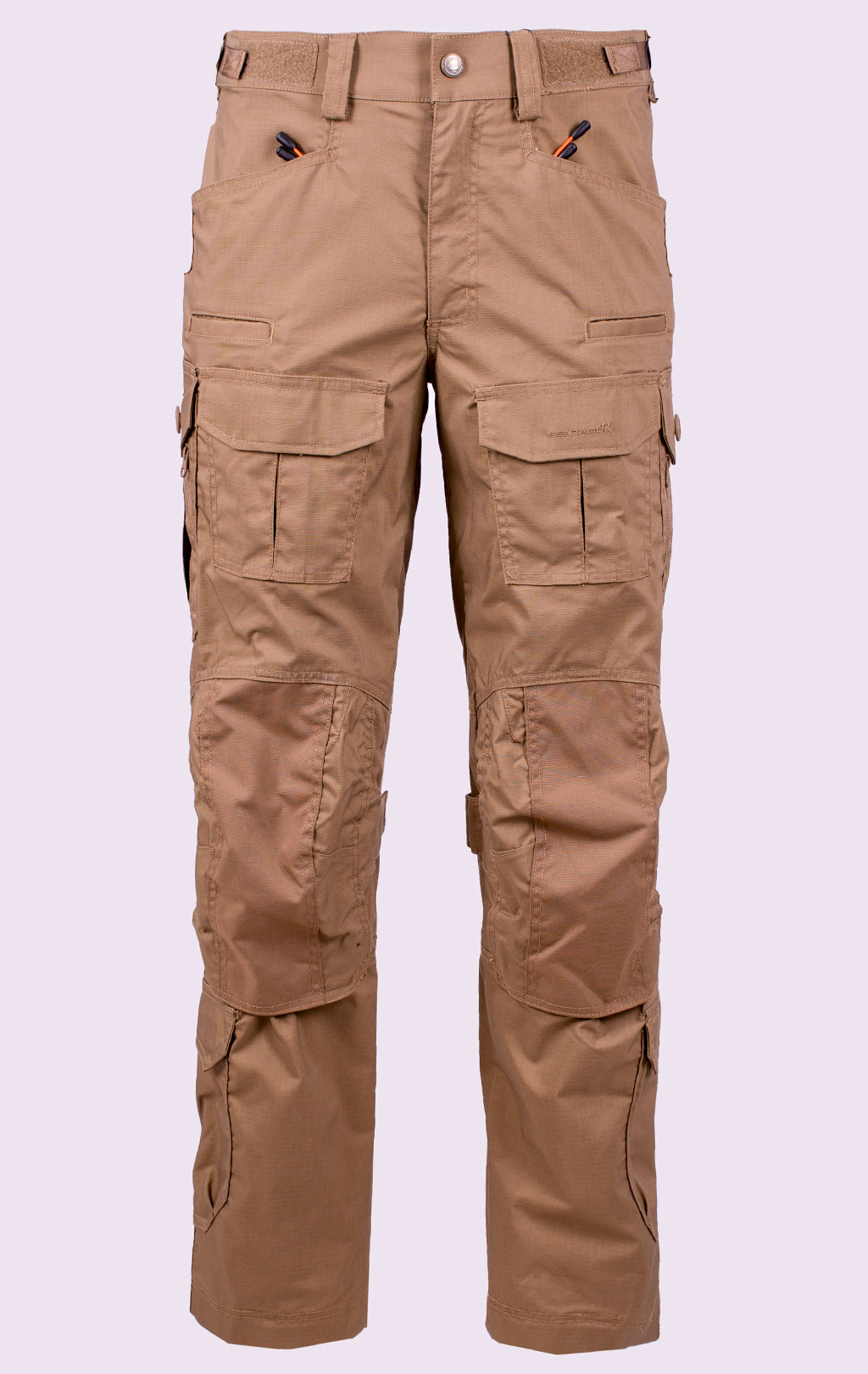 Брюки тактические Pentagon WOLF big size хлопок35%/полиэстер65% Rip-Stop stretch coyote 05031 