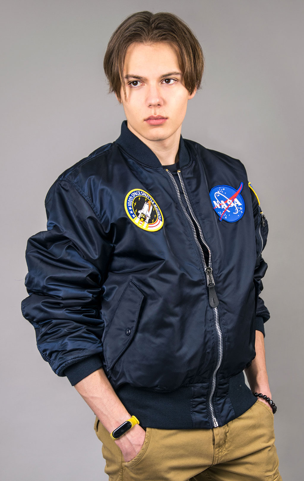 Бомбер ALPHA INDUSTRIES NASA MA-1 original fit rep. blue 