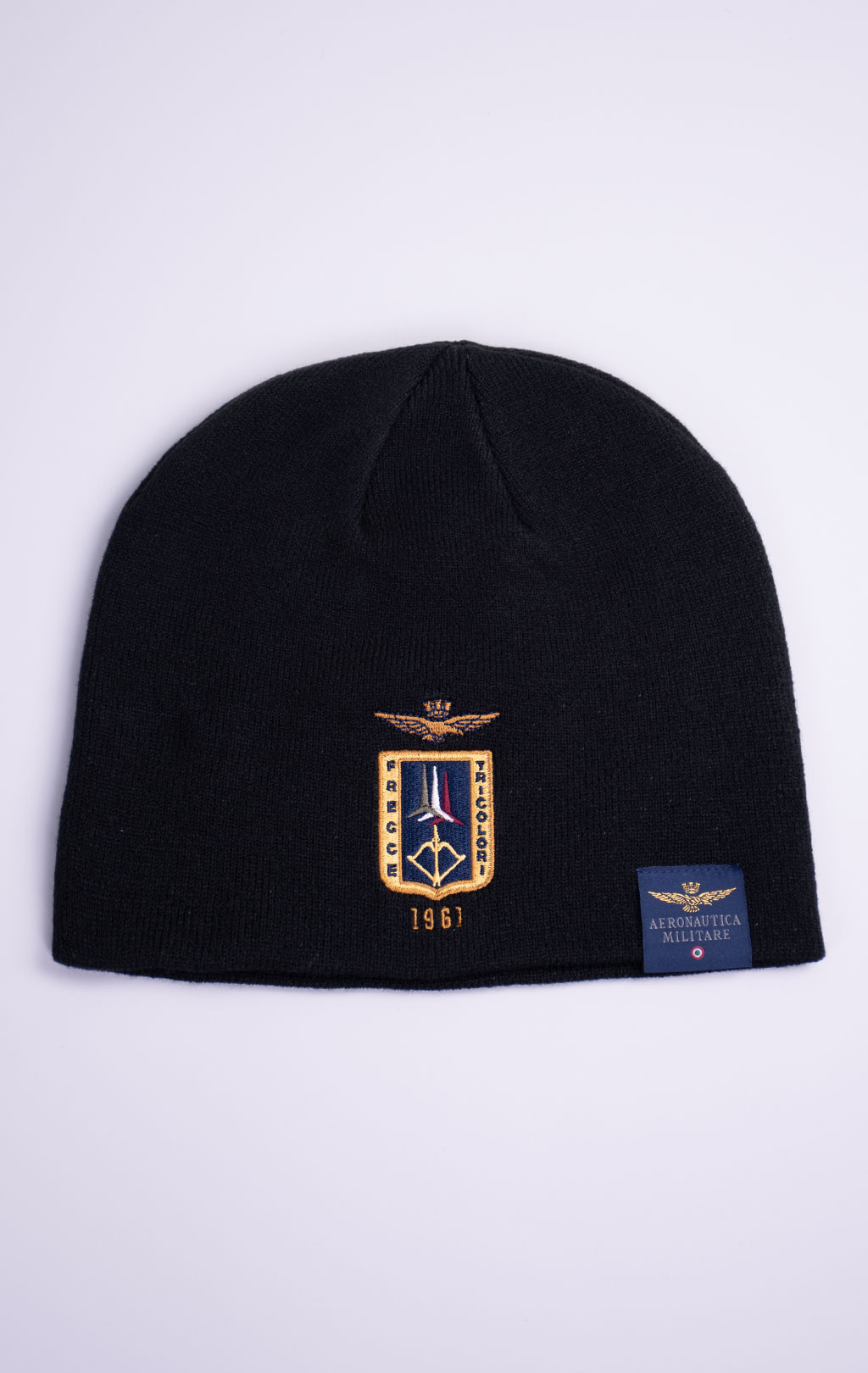 Шапка вязаная AERONAUTICA MILITARE FW 26/27/CN jet black (CU 0092) 