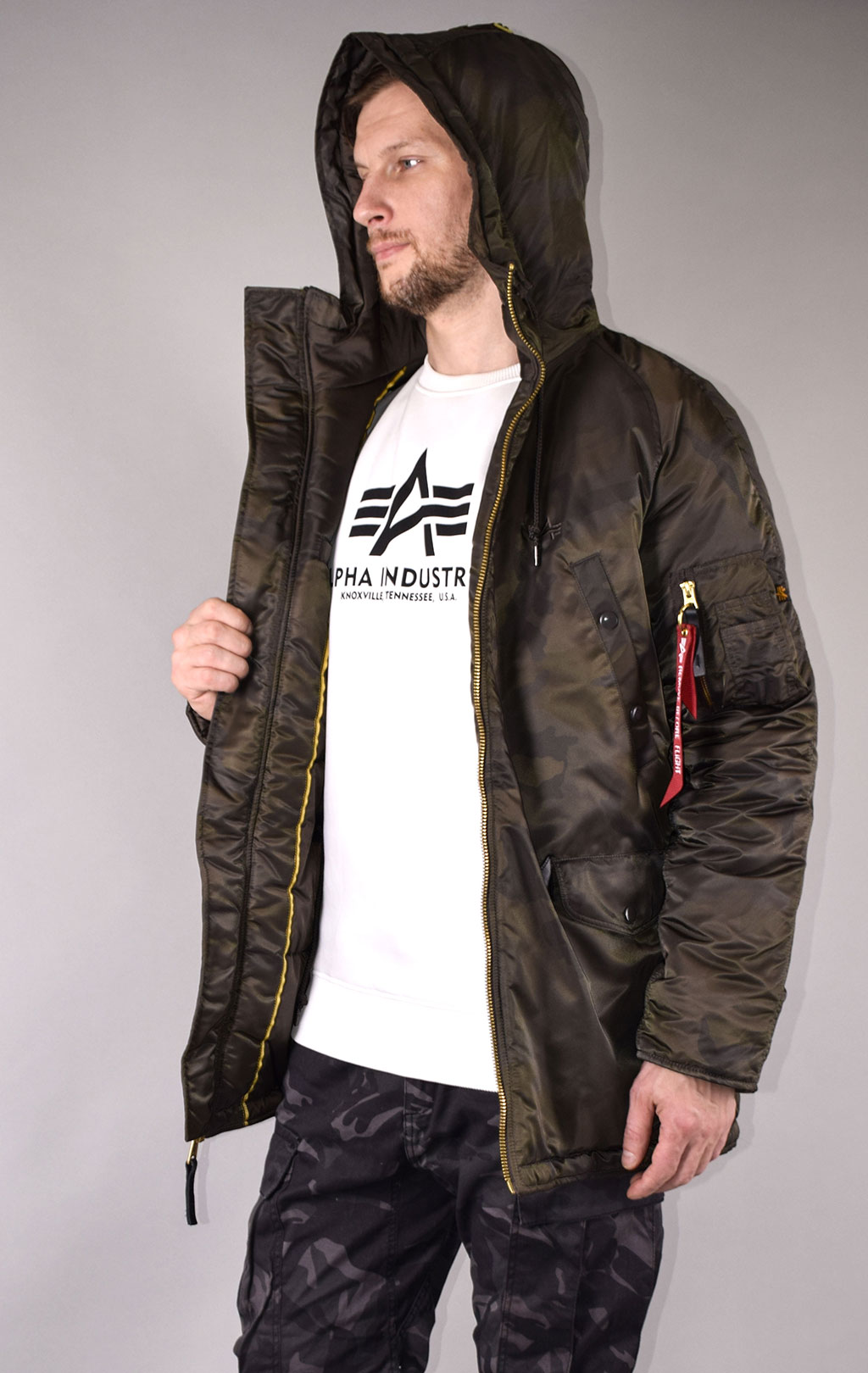 Аляска ALPHA INDUSTRIES PM N-3B dark olive camo 