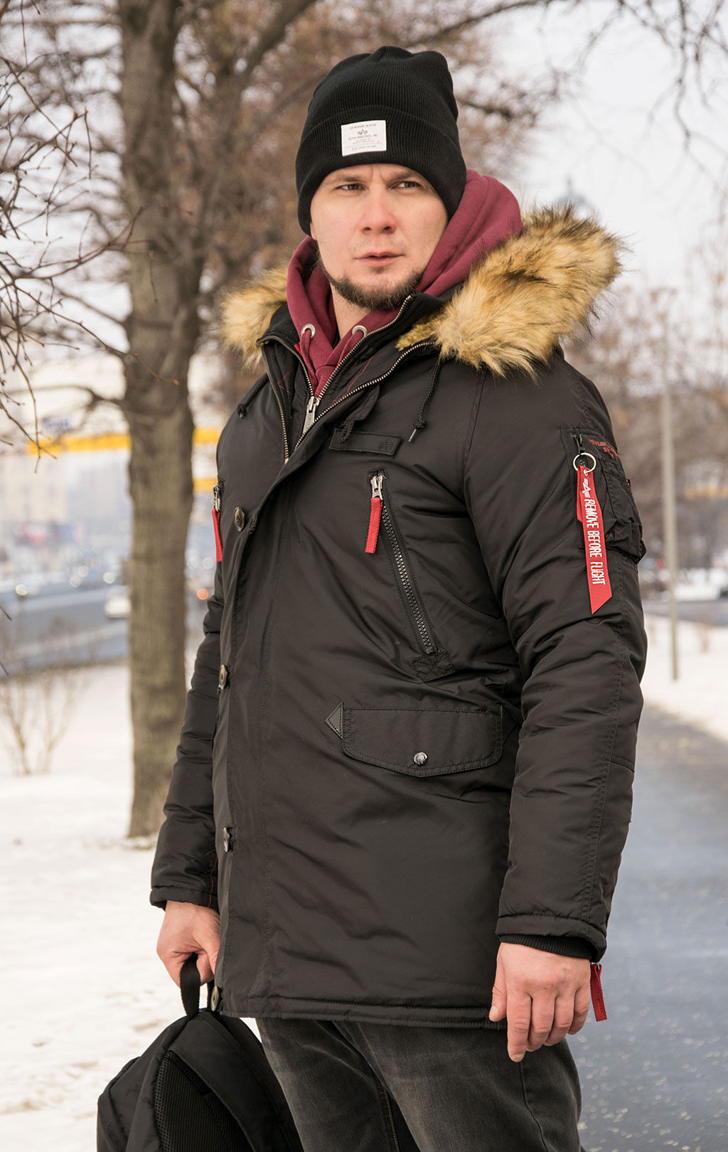 Аляска ALPHA INDUSTRIES PPS N-3B black/RBF red 