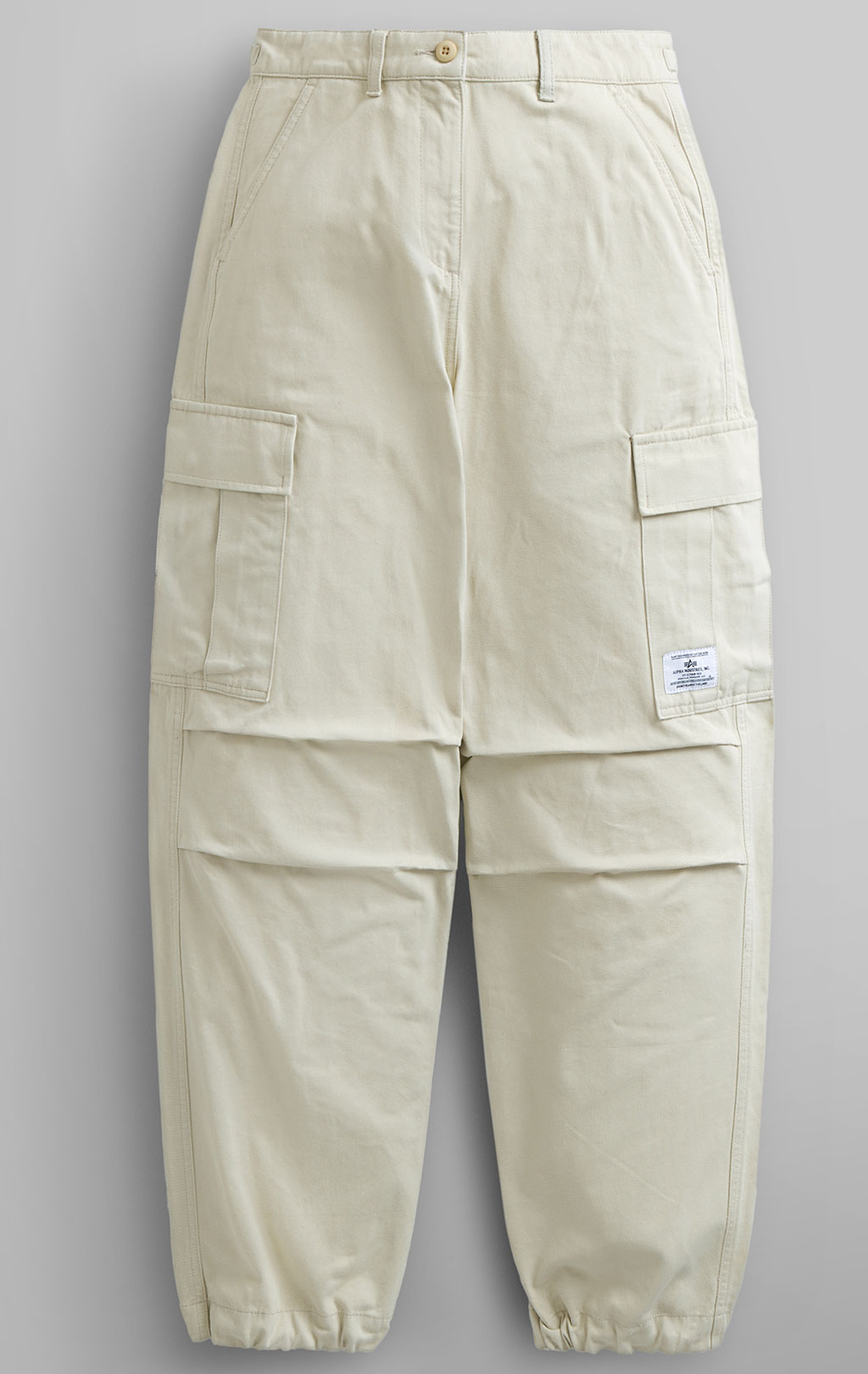 Женские брюки-карго парашюты ALPHA INDUSTRIES M-65 PANT плотные SS 24 m limestone 