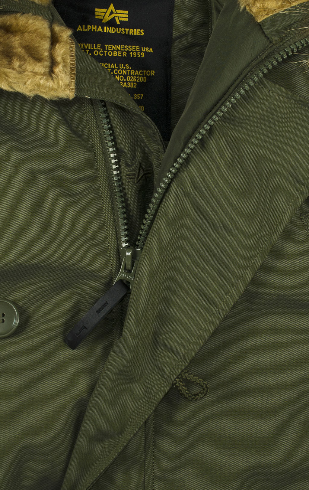 Аляска ALPHA INDUSTRIES EXPLORER big size натур. мех dark green 