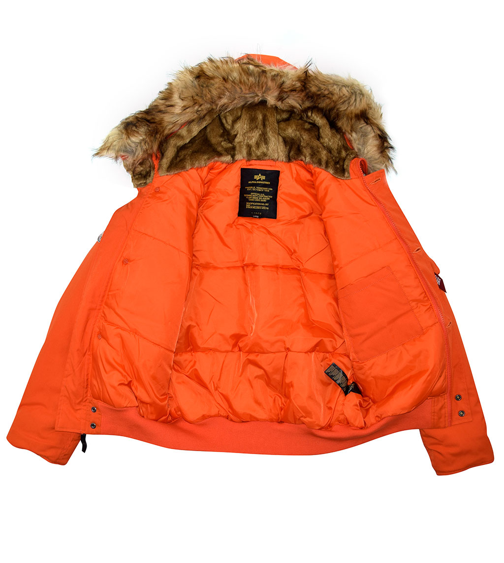 Аляска короткая ALPHA INDUSTRIES POLAR SV flame orange 