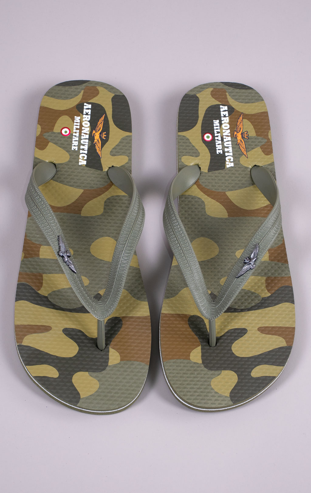 Шлёпанцы AERONAUTICA MILITARE (SC 0243) SS 26/CN camouflage verde 