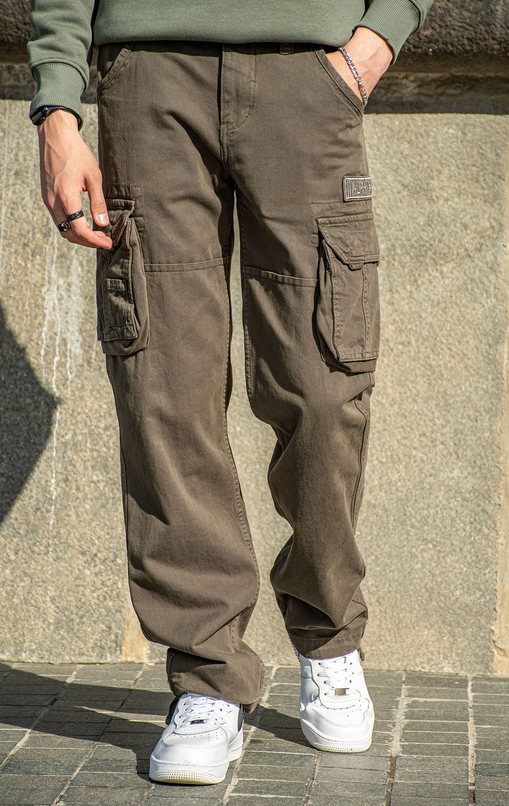 Брюки-карго ALPHA INDUSTRIES JET PANT greyblack (#101212) 