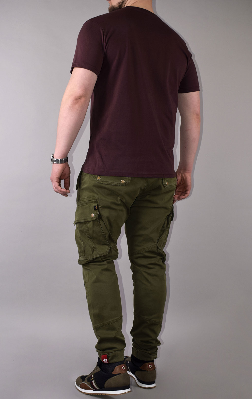 Футболка ALPHA INDUSTRIES BASIC T big size deep maroon 