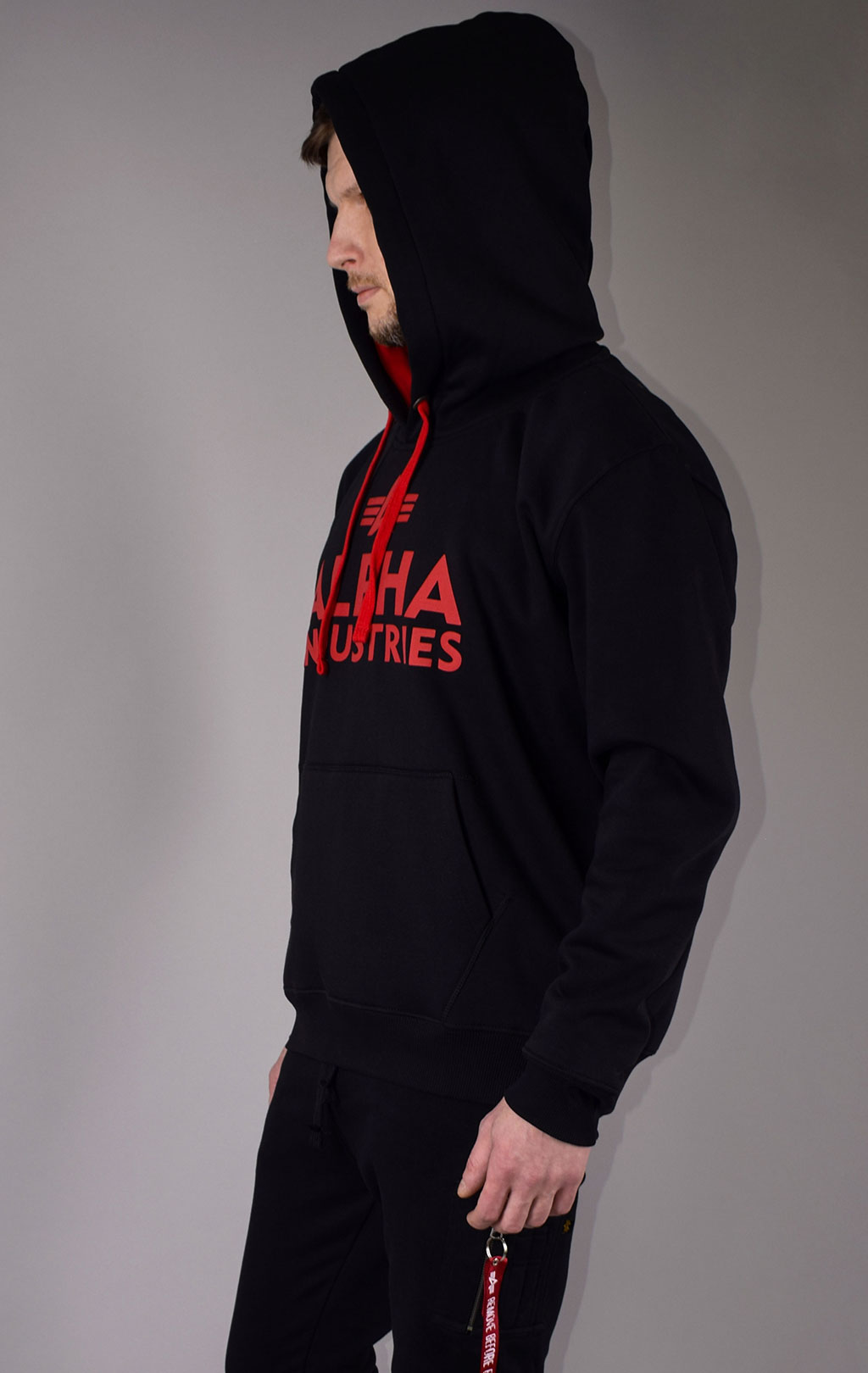 Толстовка ALPHA INDUSTRIES FOAM PRINT HOODY black 