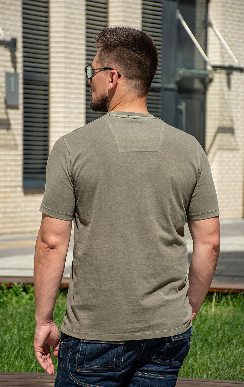 Футболка AERONAUTICA MILITARE SS 25 m/TR military olive washed (TS 2407) 