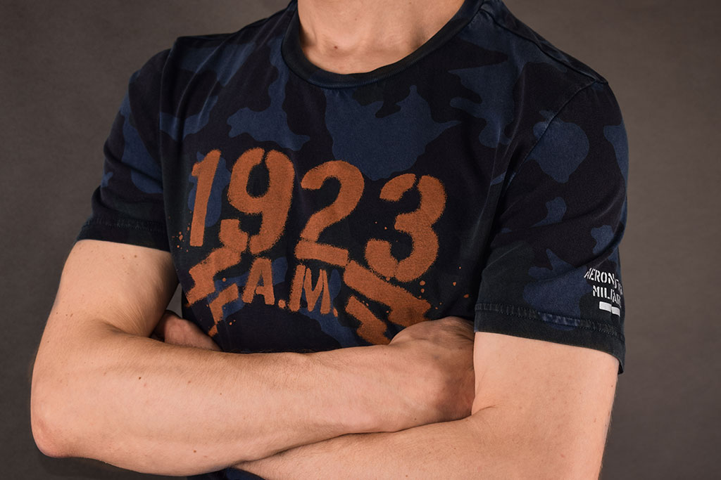 Футболка AERONAUTICA MILITARE SS19 camouflage blue (TS 1603) 