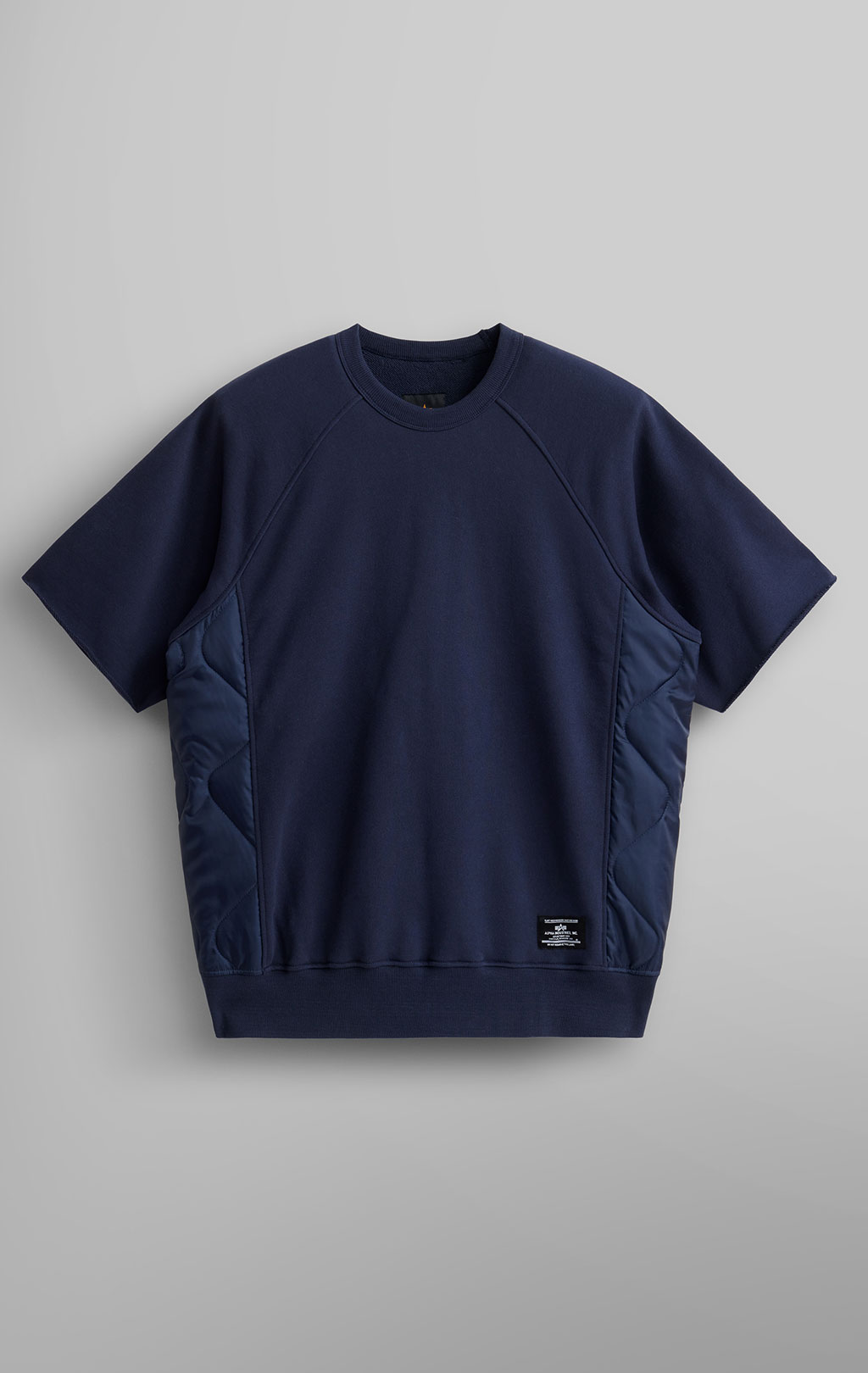 Свитшот ALPHA INDUSTRIES SHORT SLEEVE SWEATSHIRT SS 24 m replica blue 