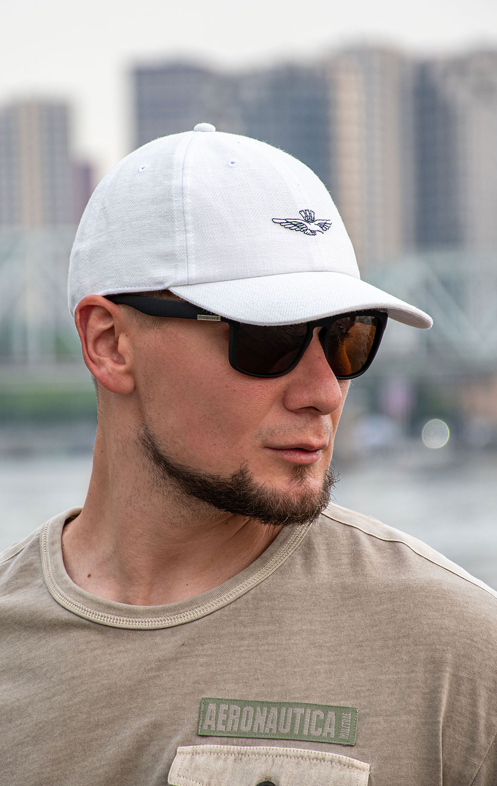 Бейсболка AERONAUTICA MILITARE SS 26/CN off white (HA 1245) 