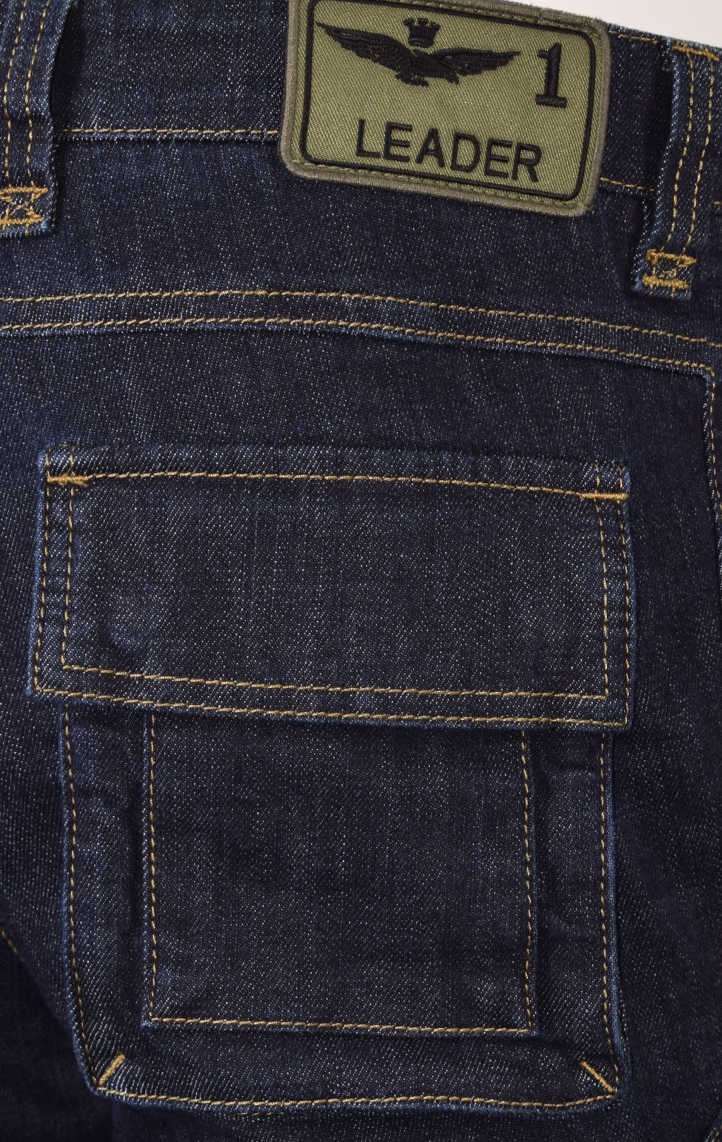 Джинсы-карго AERONAUTICA MILITARE ANTI-G big size плотные FW 23/24/AL dark denim wash (PA 939) 