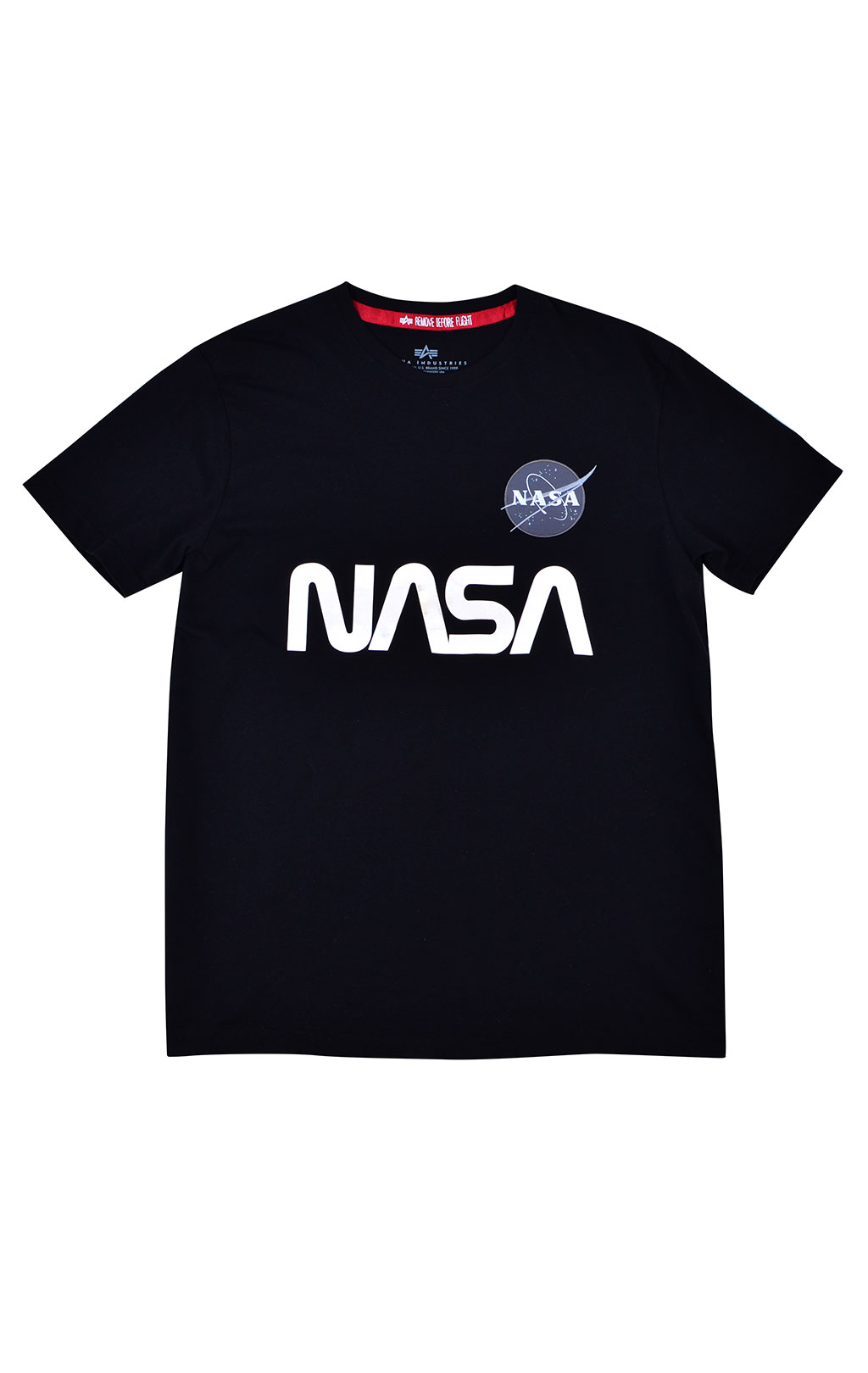 Футболка ALPHA INDUSTRIES NASA Reflective big size black 