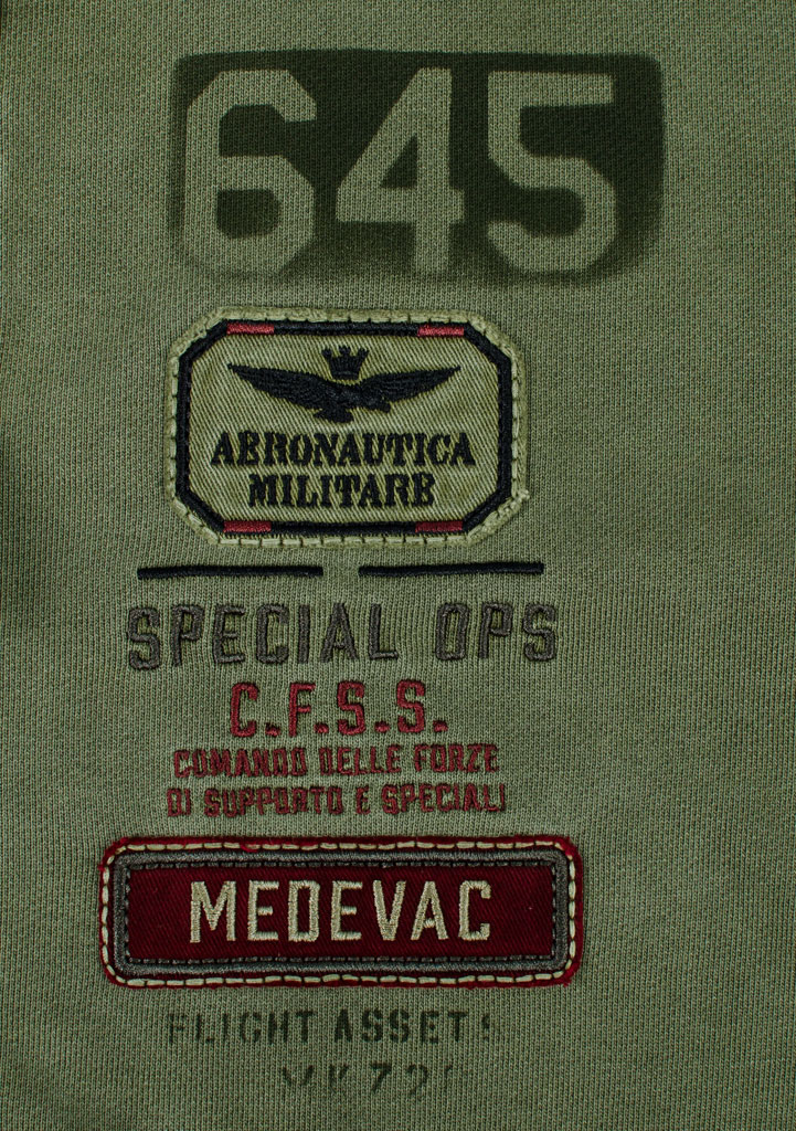 Толстовка AERONAUTICA MILITARE verde militare (FE 1165) 