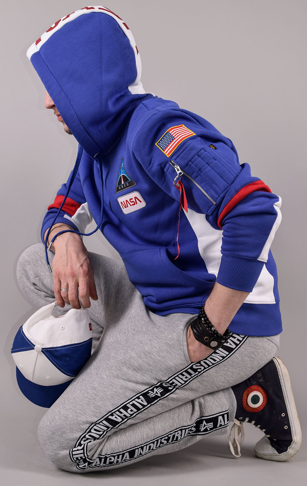 Толстовка ALPHA INDUSTRIES NASA SPACE CAMP HOODY nautical blue 