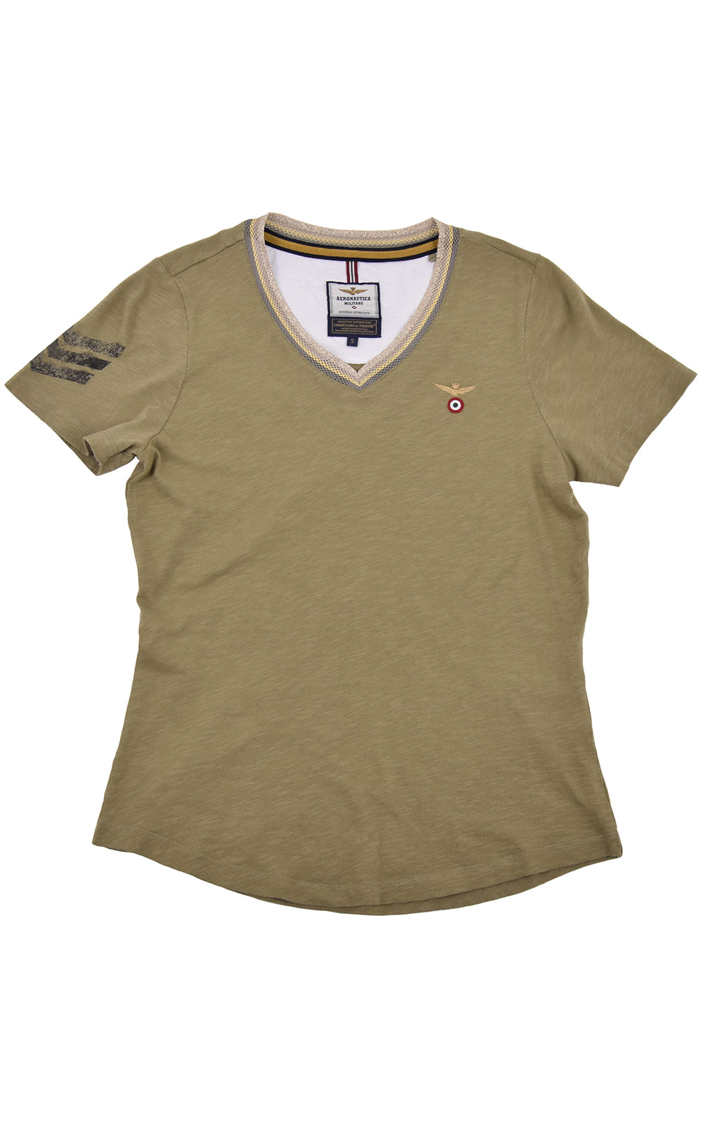 Женская футболка AERONAUTICA MILITARE SS19 verde chiaro (TS 1592) 