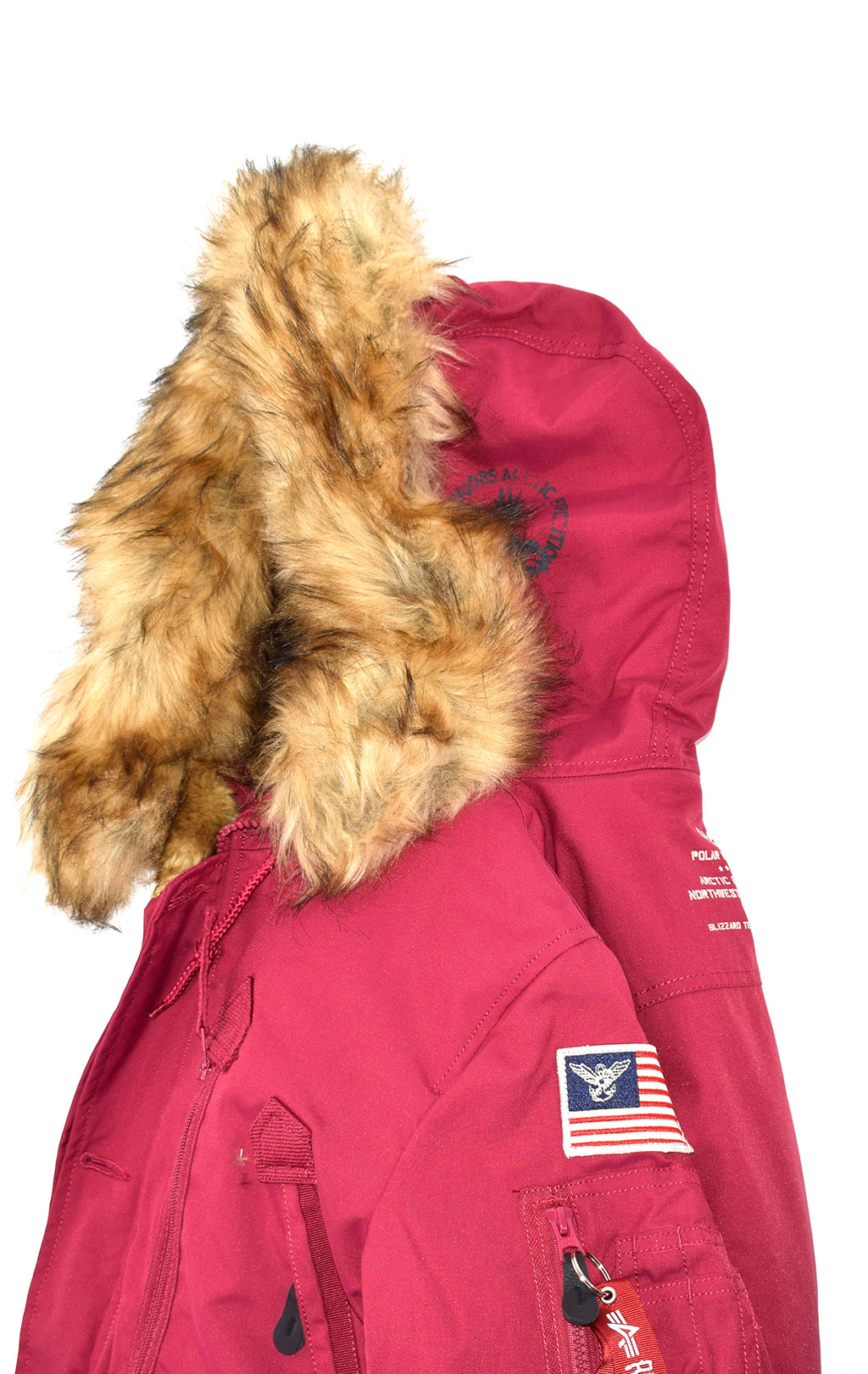 Женская аляска ALPHA INDUSTRIES POLAR major red 