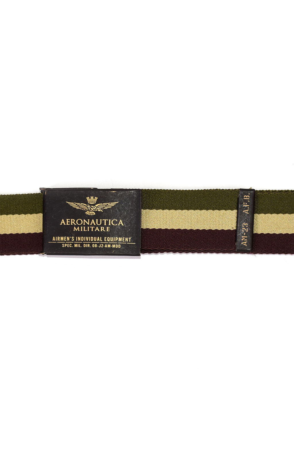 Ремень тканевый AERONAUTICA MILITARE FW 21/22/IT verde/beige/rosso (CI 277) 