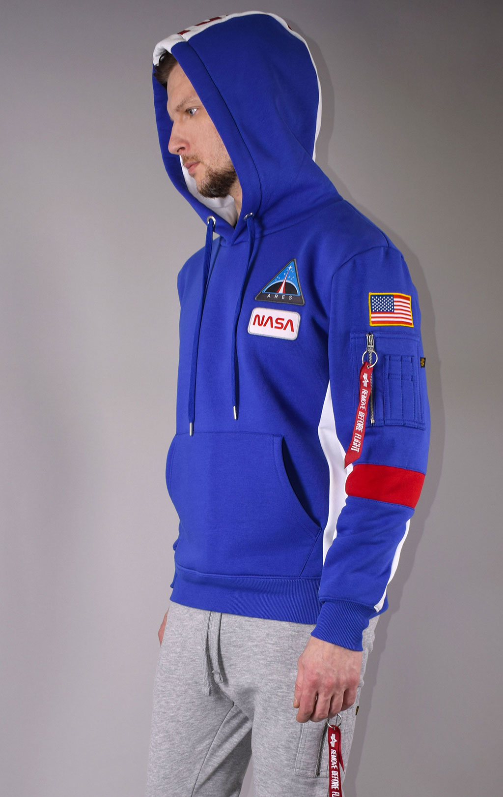 Толстовка ALPHA INDUSTRIES NASA SPACE CAMP HOODY nautical blue 