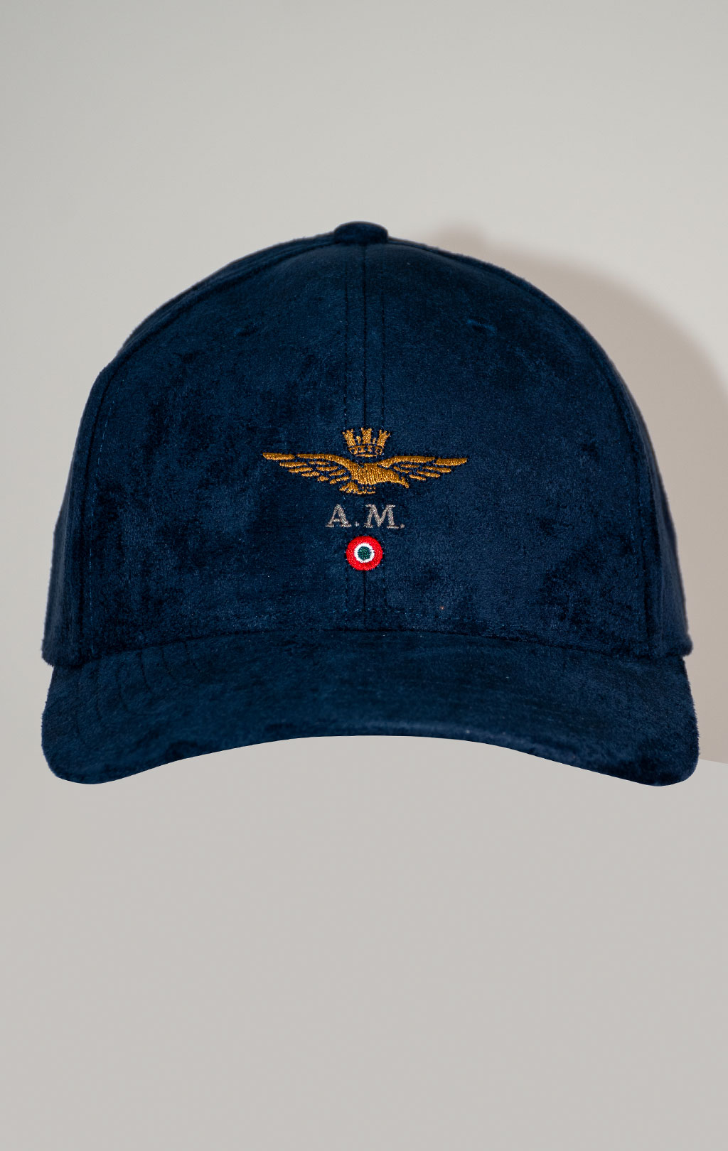 Бейсболка AERONAUTICA MILITARE искусственная замша FW 25/26/CN blue navy (HA 1229) 
