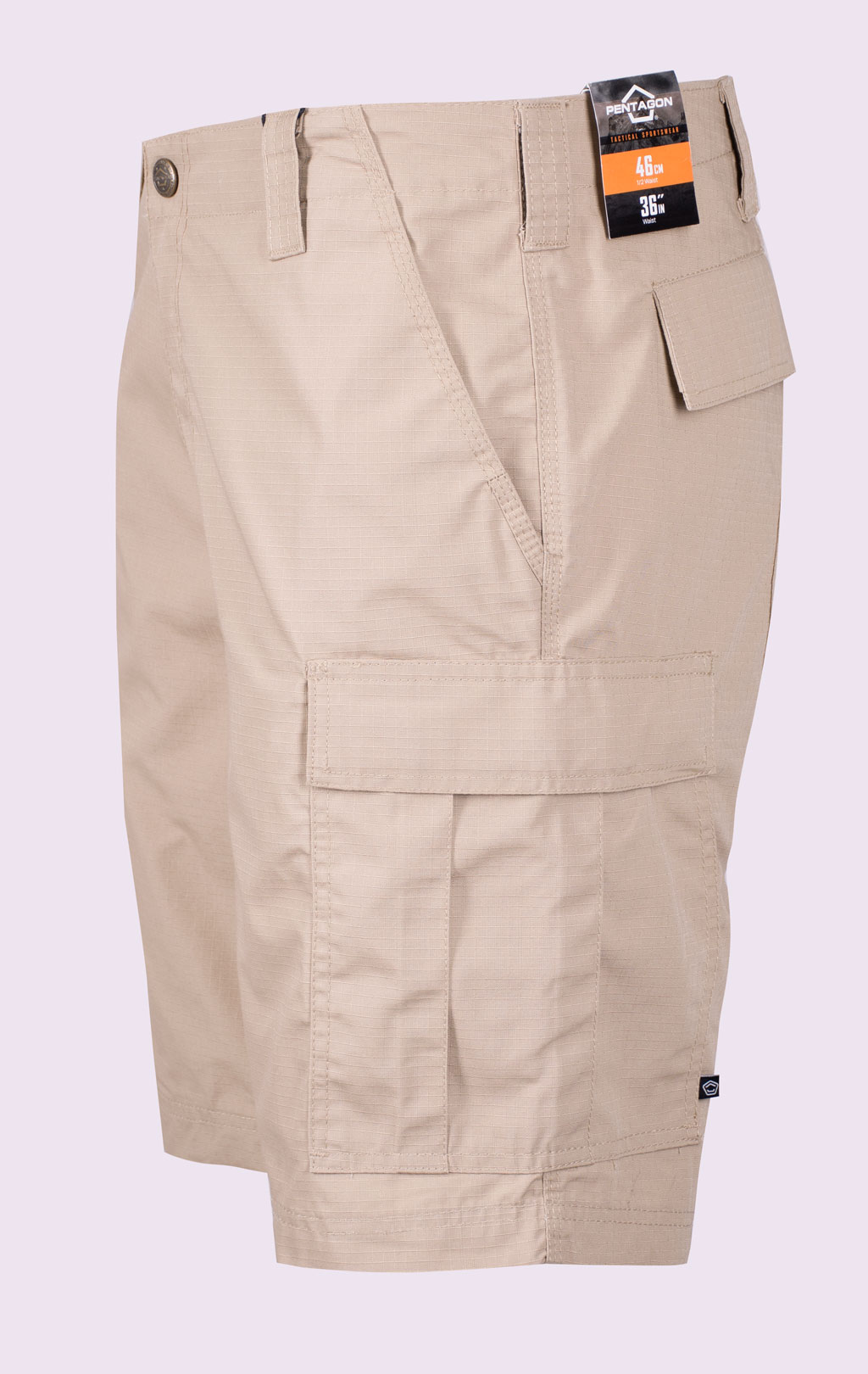 Шорты карго Pentagon BDU 2.0 хлопок35%/полиэстер65% Rip-Stop khaki 05011 