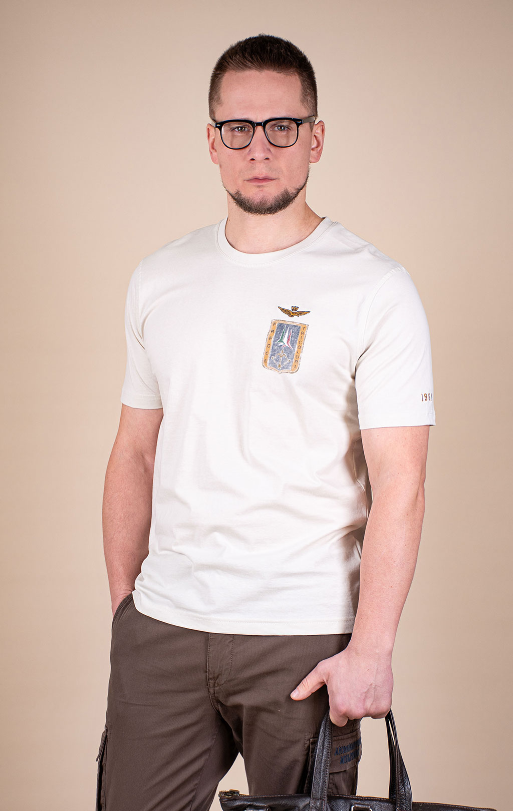 Футболка AERONAUTICA MILITARE SS 26/BD ghiaccio (TS 2534) 