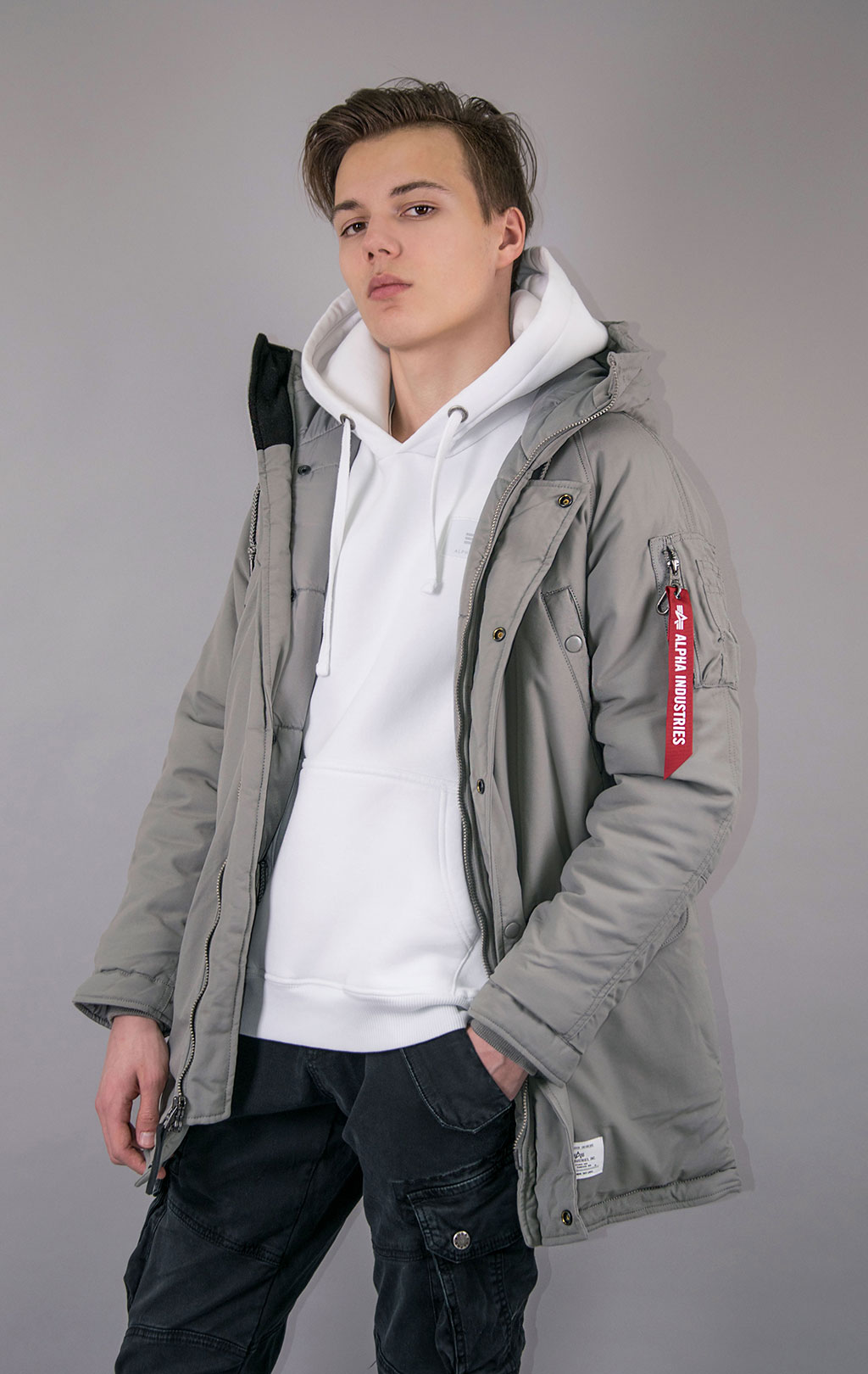 Аляска ALPHA INDUSTRIES ALTITUDE FW 22/23 m vintage grey 