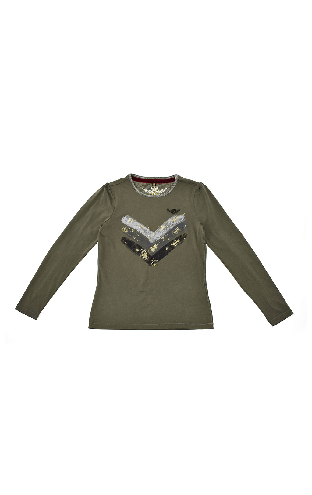 Женский лонгслив AERONAUTICA MILITARE FW 20/21/PT verde militare (TS 1799) 