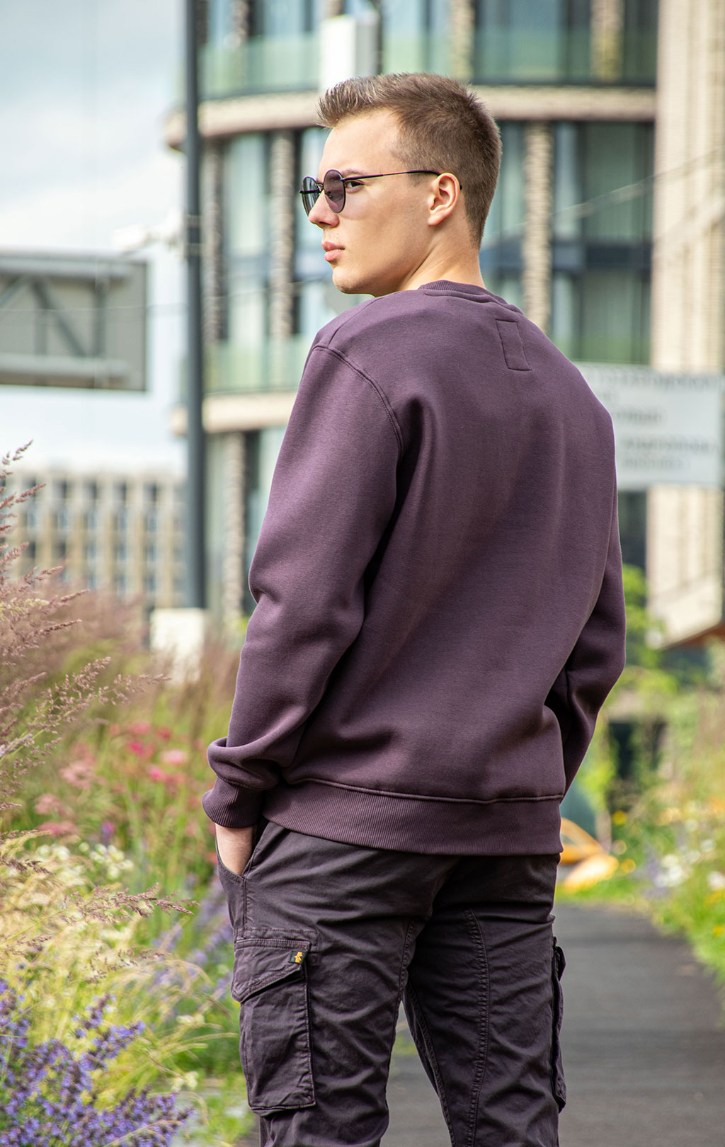 Свитшот ALPHA INDUSTRIES BASIC SWEATER plum 