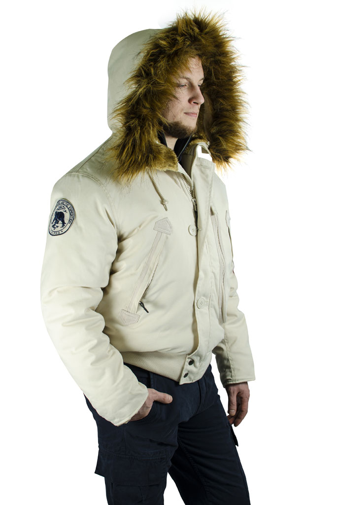 Аляска короткая ALPHA INDUSTRIES POLAR SV white off 